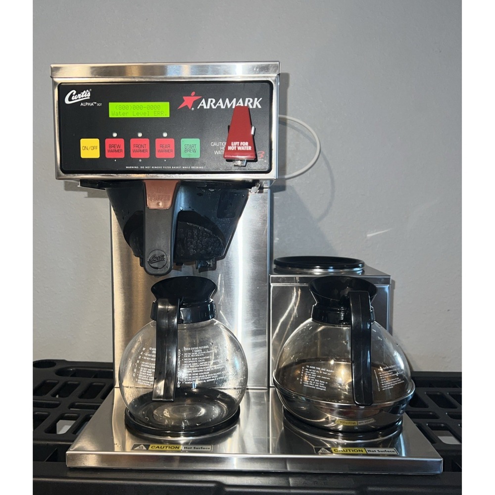 Curtis Alpha 3GT Commercial Coffee Brewer Aramark Silver Good 3-Station 120V